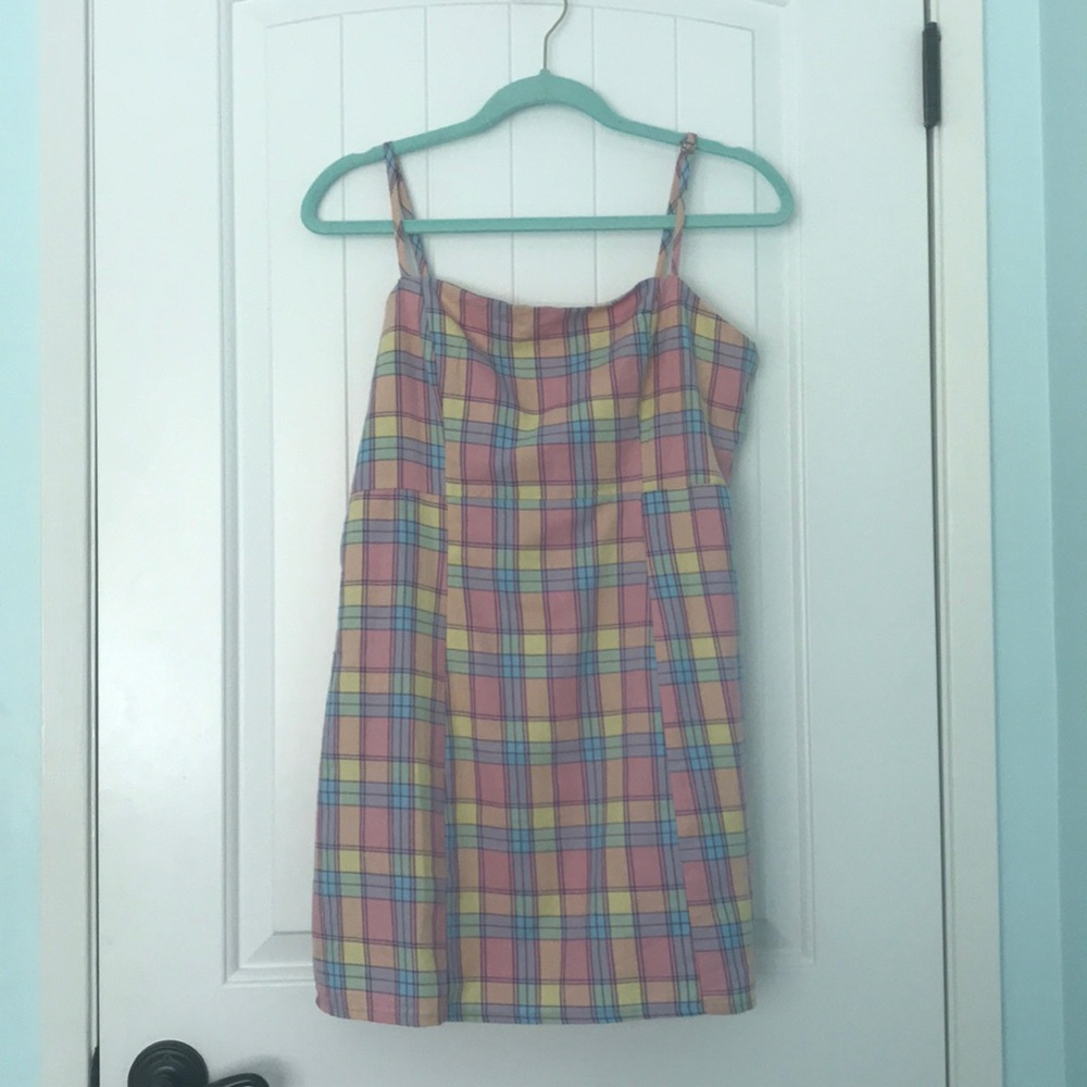 Rainbow Plaid Dress